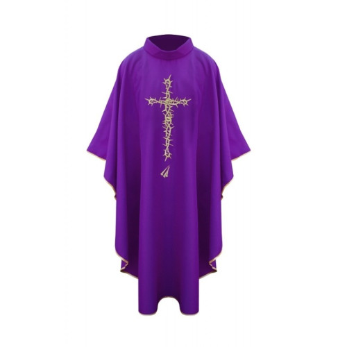 Messgewand mit Dornenkreuz - violett