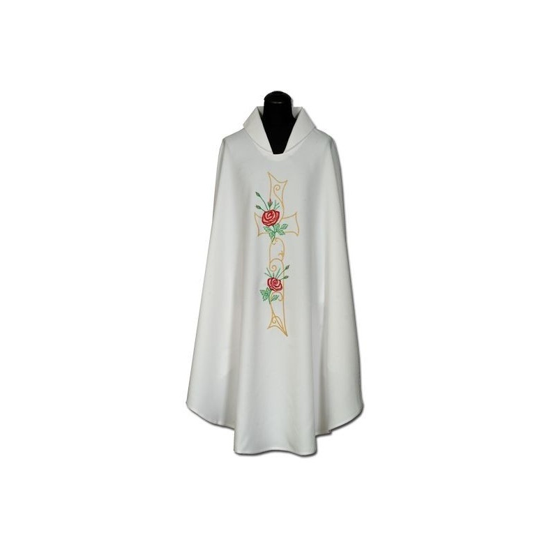 Messgewand mit gestickten Rosen