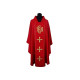 Gesticktes Messgewand IHS + Kreuz - liturgische Farben