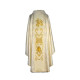 Messgewand mit dem Bildnis von Johannes Paul II. - cremefarbene Stoffrosette