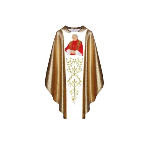 Messgewand mit dem Bildnis von Johannes Paul II. aus Gold (B)