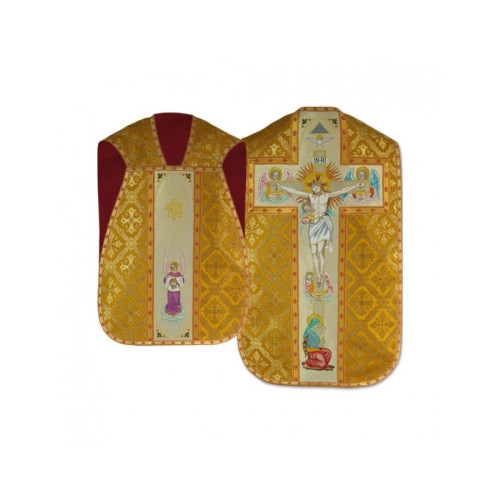 Gesticktes römisches Messgewand - Christus am Kreuz (22)