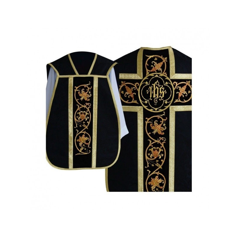 Römisches Messgewand IHS - liturgische Farben, Jacquard (35)