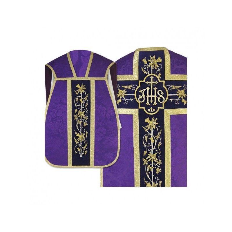 Römisches Messgewand IHS - liturgische Farben, Jacquard (38)