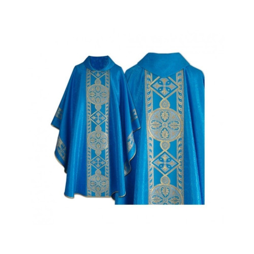 Marianisches Messgewand blau gestickt (26)