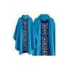 Marianisches Messgewand blau gestickt (27)