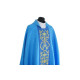 Marianisches Messgewand Gotik, blauer Jacquard