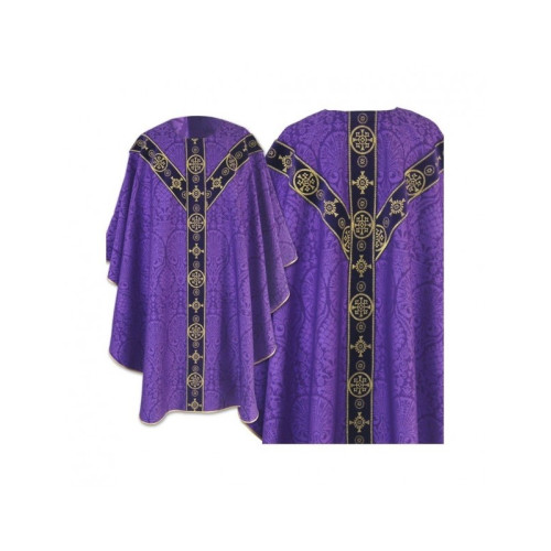 Lila Messgewand semi gotisch - Jacquard Stoff (59)