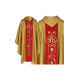 Goldbesticktes gotisches Messgewand - Brokatstoff (43)