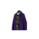 Gotisches Messgewand lila bestickt - Jacquard Stoff (51)