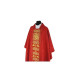 Gothic rot besticktes Messgewand - Jacquard Stoff (53)