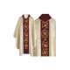 Gotisches ecrufarbenes/goldenes besticktes Messgewand - Brokatstoff (55)
