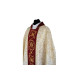 Gotisches ecrufarbenes/goldenes besticktes Messgewand - Brokatstoff (55)
