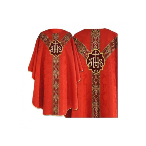 Messgewand semi gotisch rot - Jacquard Stoff (63)