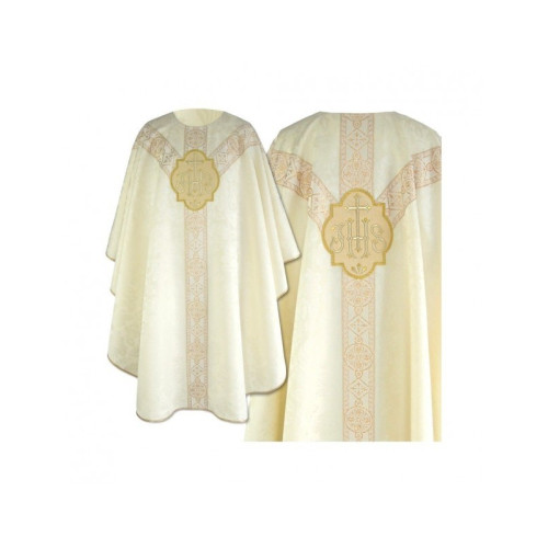 Messgewand semi gothic ecru - Jacquard Stoff (64)