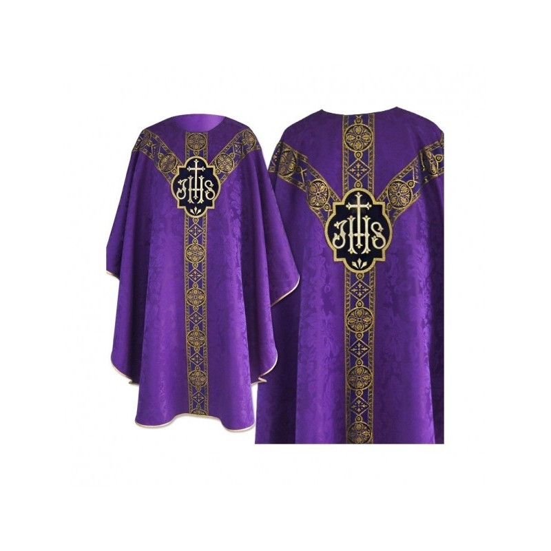 Messgewand semi gothic lila - Jacquard Stoff (65)