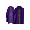 Gotisches violettes Messgewand - Jacquard Stoff (71)