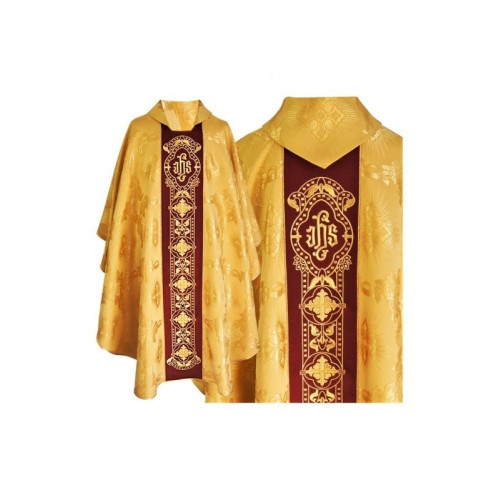 Gotisches Messgewand, Jacquard-Stoff, goldener Honig (63)