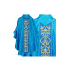 Marianisches Messgewand, Jacquard-Stoff, blau (64)