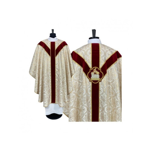 Gesticktes Ostergewand - Anwendung des Lammes Gottes