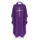 Gesticktes Messgewand violett mit einem Kreuz
