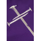 Gesticktes Messgewand violett mit einem Kreuz