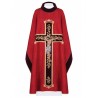 Gesticktes Messgewand Jesus am Kreuz - rot (190)