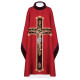Gesticktes Messgewand Jesus am Kreuz - rot (190)