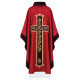 Gesticktes Messgewand Jesus am Kreuz - rot (190)