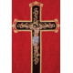 Gesticktes Messgewand Jesus am Kreuz - rot (190)
