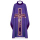 Gesticktes Messgewand Jesus am Kreuz - lila (190)