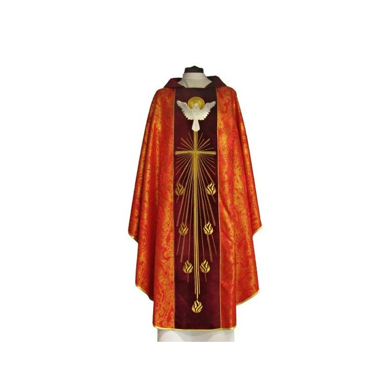 Gesticktes Messgewand mit Heiligem Geist - Samt (6)