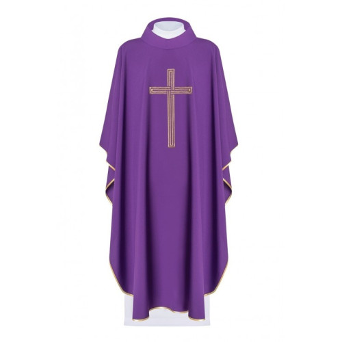 Kasel gesticktes Kreuz - liturgische Farben (43)