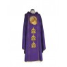 Messgewand violett bestickt Jesus mit einer Dornenkrone