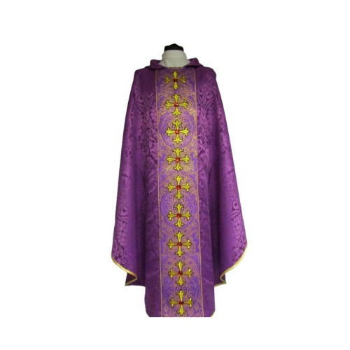 Messgewand liturgischen Farben - schöne gestickte Gürtel + Steine (2)