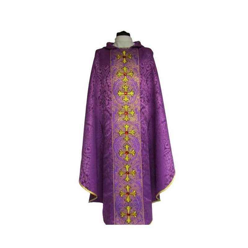 Messgewand liturgischen Farben - schöne gestickte Gürtel + Steine (2)