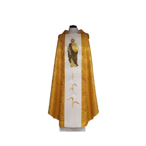 Gesticktes Messgewand mit dem Bild des Heiligen Josef - Rosette (8)