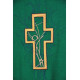 Grünes gesticktes Messgewand - Kreuz (10)