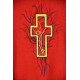 Gesticktes Messgewand rot - Kreuz (10)