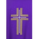 Gesticktes Messgewand lila - Kreuz (15)