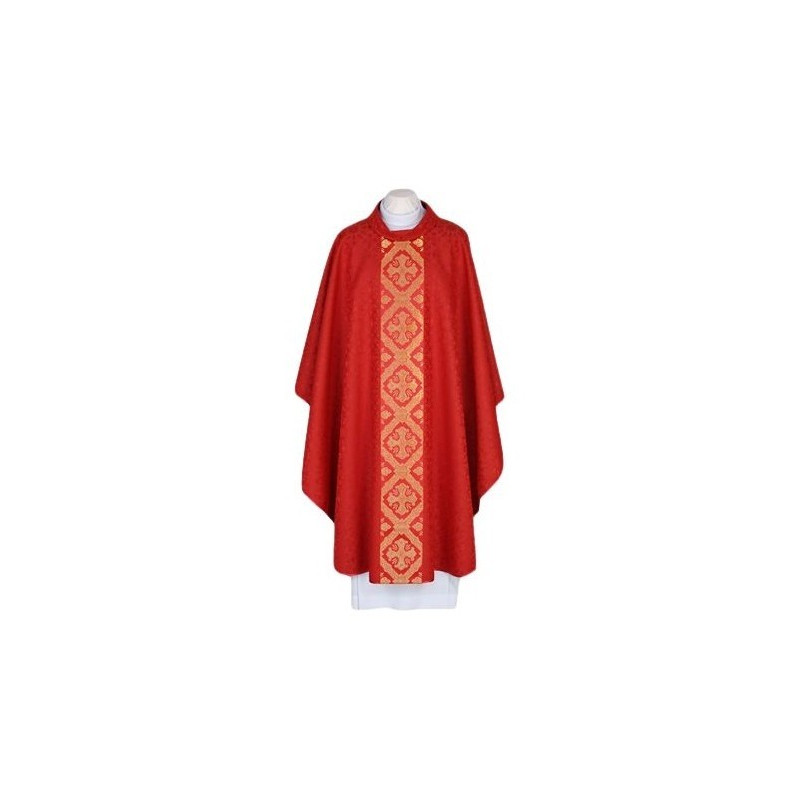 Besticktes Messgewand rot - gewebter, eleganter Gürtel (53)