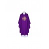 Gesticktes Messgewand lila - Jerusalem Kreuz (88)