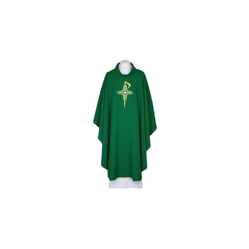 Grünes Messgewand, bestickter Gürtel - Kreuze (109)