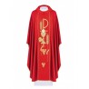 Messgewand, bestickt mit dem Symbol des Kelches - rot (H2)