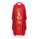 Messgewand, bestickt mit dem Symbol des Kelches - rot (H2)