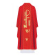 Messgewand, bestickt mit dem Symbol des Kelches - rot (H2)