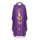 Messgewand, bestickt mit dem Symbol des Kelches - violett (H3)