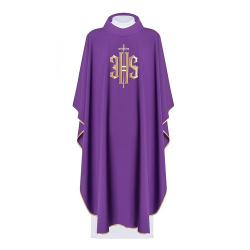 Gesticktes Messgewand mit IHS-Symbol - violett (H5)
