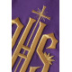 Gesticktes Messgewand mit IHS-Symbol - violett (H5)