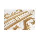 Gesticktes Messgewand mit IHS-Symbol - ecru (H5)